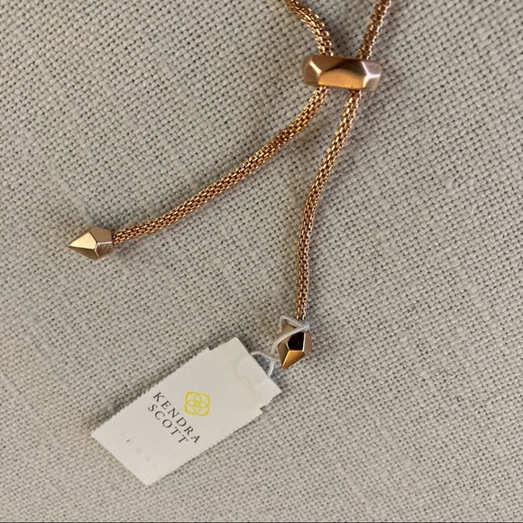 Kendra Scott Inez White Ivory Mother of Pearl Rose Gold Long Necklace $90 Box - Picture 11 of 16
